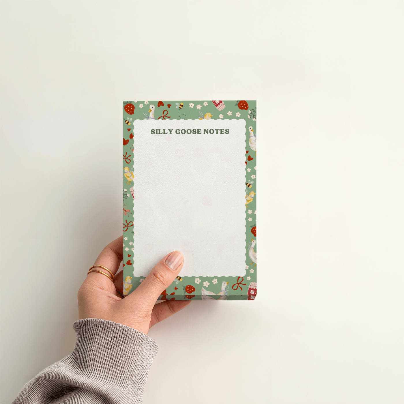 1 Cottagecore Goose Notepad 4x6