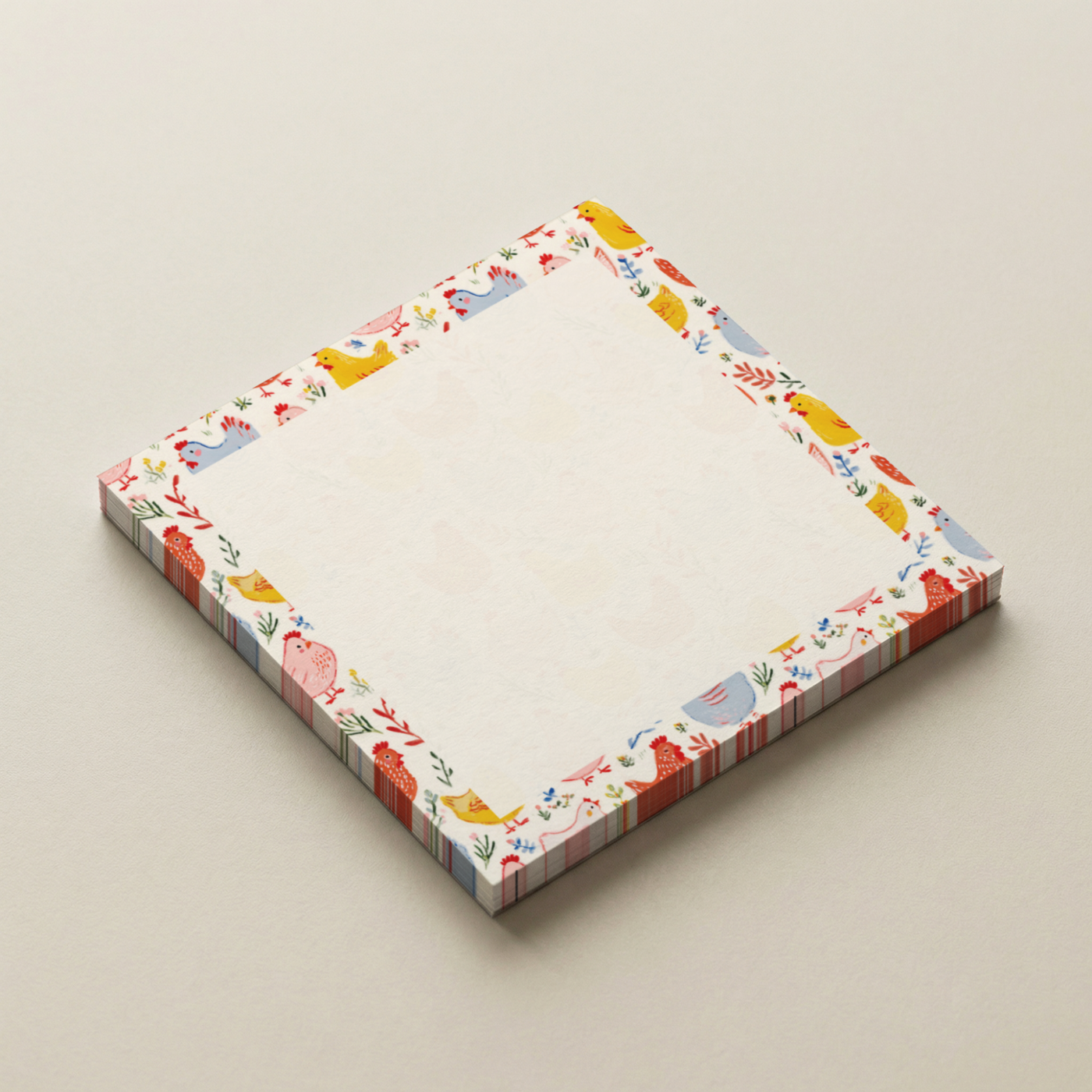 4 Chicken Doodles Notepad 3x3