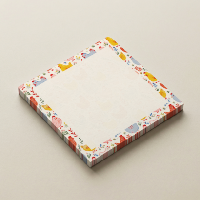 4 Chicken Doodles Notepad 3x3