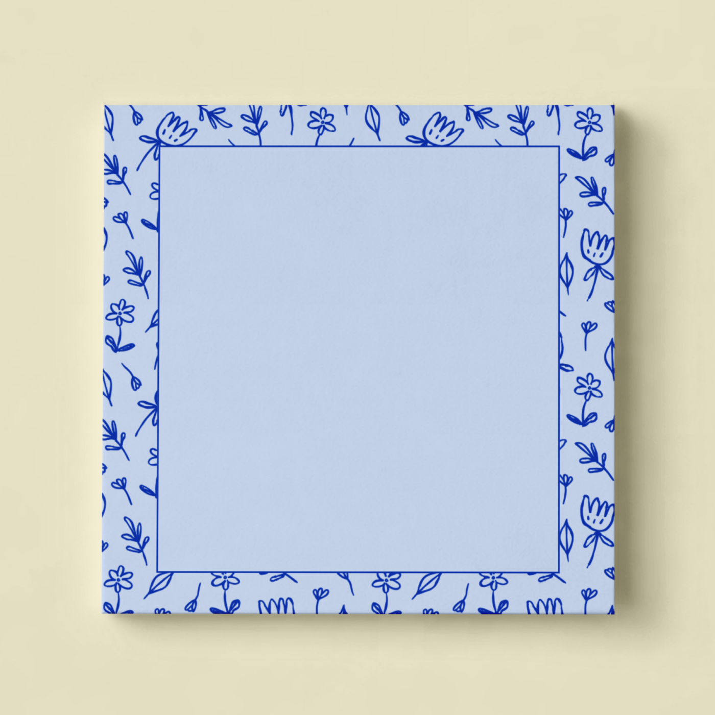 KB Website Blue Doodle FlowersSticky Notes 3x3