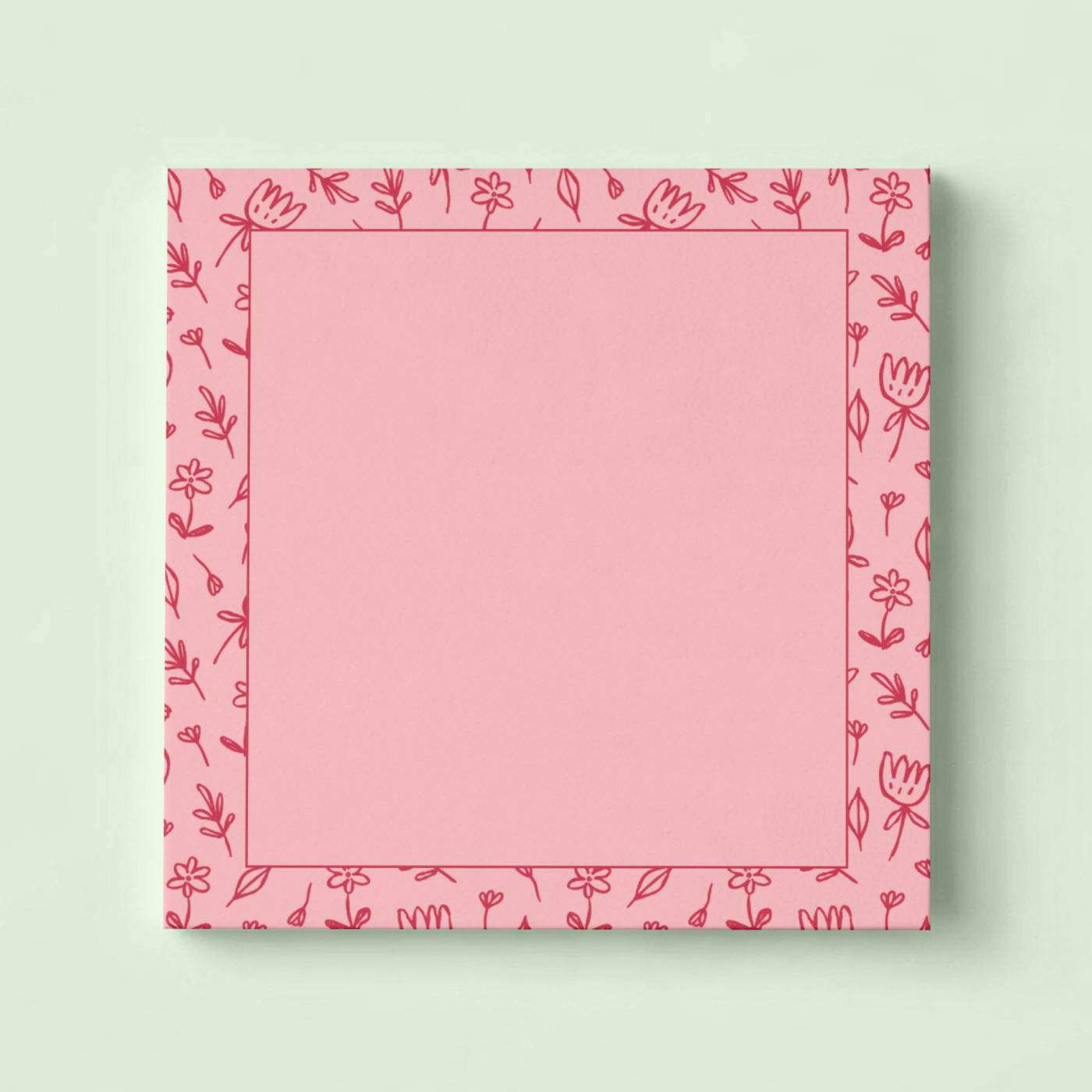 KB Website Pink Doodle Flowers Sticky Notes 3x3