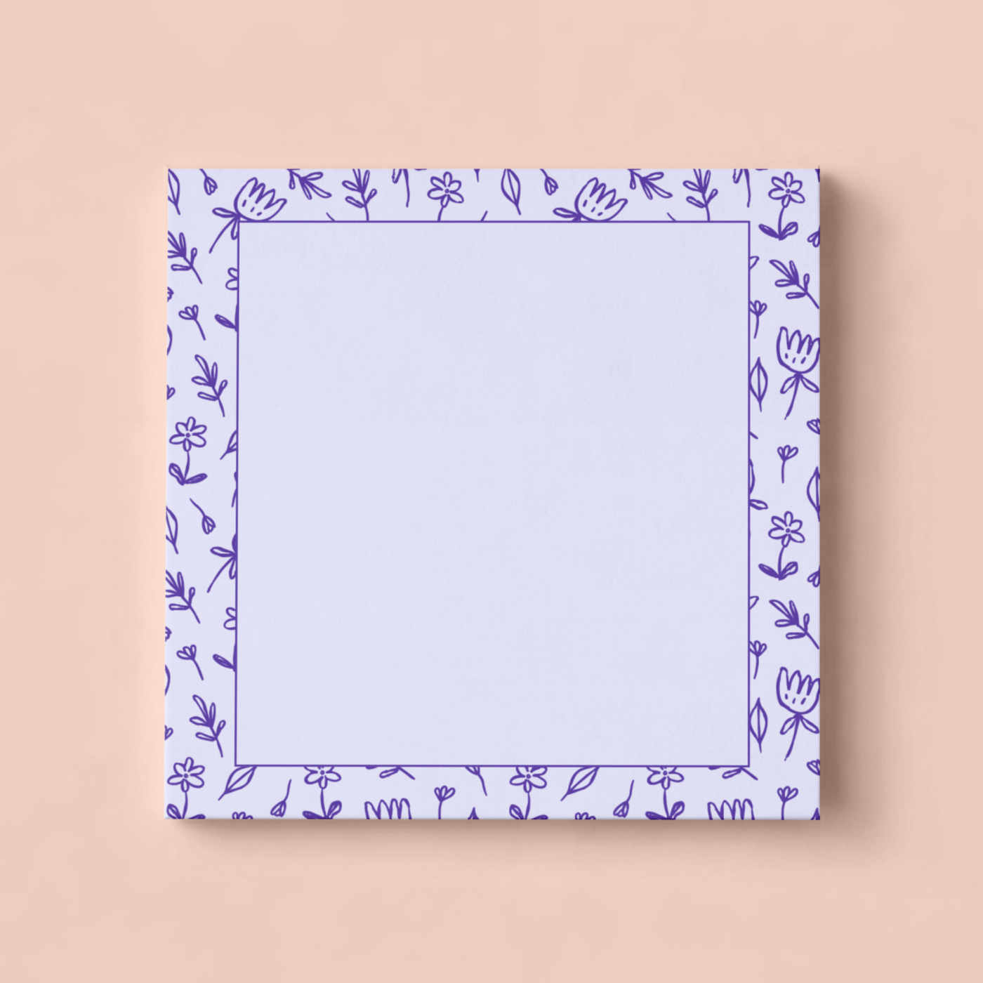 KB Website Purple Doodle Flowers Sticky Notes 3x3